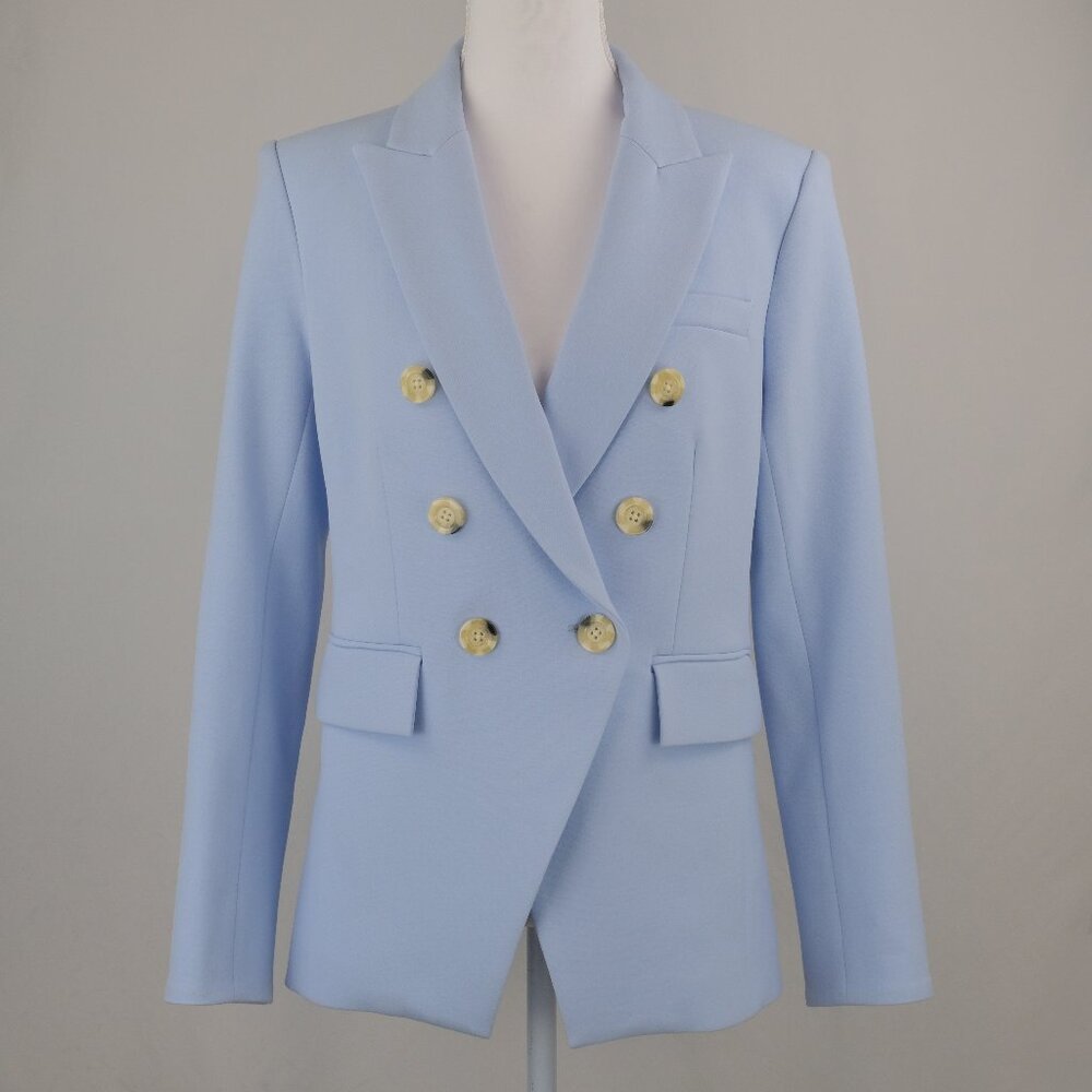 Veronica Beard Miller Dickey Double Breasted Blazer Jacket, Ice Blue, Size US 6